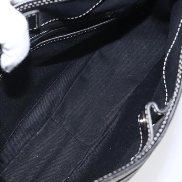 CELINE Macadam Canvas Shoulder Bag Gray Silver Authentic - Picture 13 of 15